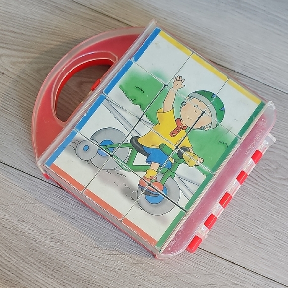 Vintage Caillou Wooden Puzzle Cubes Game - Picture 1 of 5